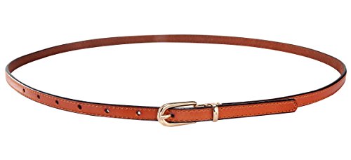 Aivtalk Mode Damengürtel Extra Dünn PU Leder Hüftgürtel Taillengürtel Dornschließe Jeans Kleid Belt Gürtel