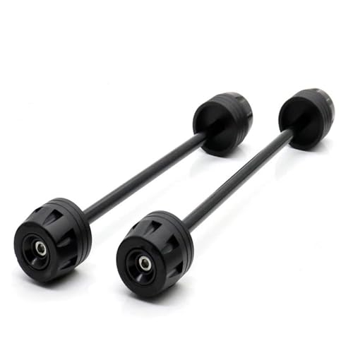 DZNEFYUP Sturzbügel Für Aprilia SL 750 Für Shiver 2007-2014 Für Dorsoduro 750 2007-2013 Motorrad Vorderachse Hinterachse Gabel Crash Sliders Radschutz(Schwarz)