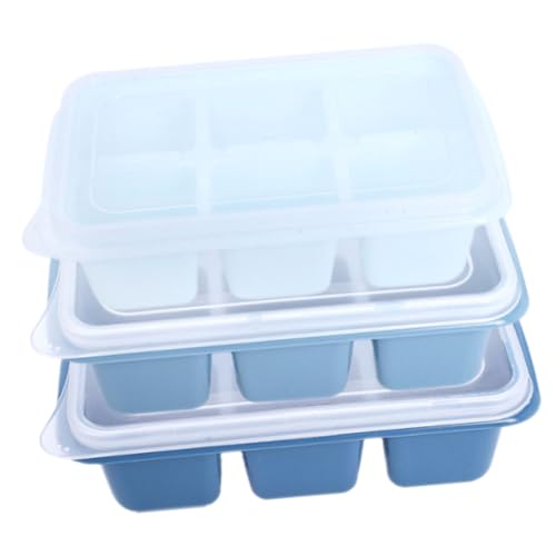 Cubeteras de hielo DECHOUS 3 piezas con tapa miniatura 1