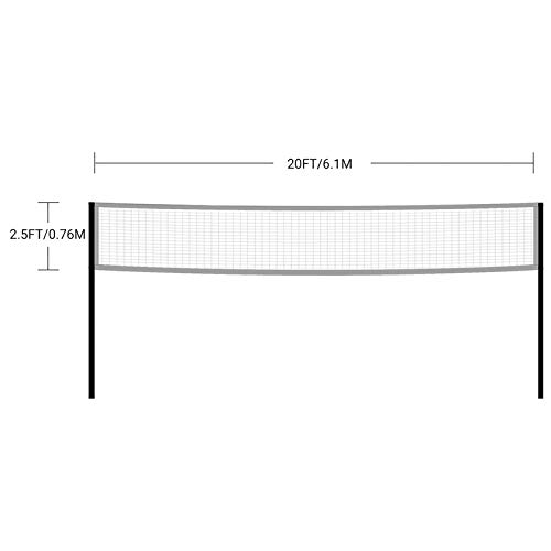 image for Sanung Badminton Net with Steel Wire Clamps Carrying Bag 4-Sides Stitc
