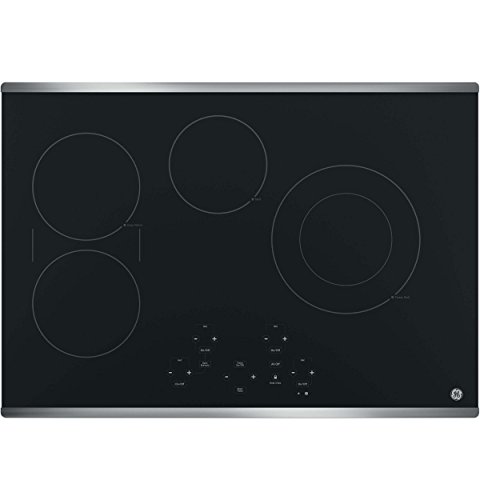 GE JP5030SJSS 30 Inch Smoothtop Electric Cooktop with SyncBurner, Keep Warm, Digital Touch