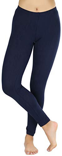 Image of ToBeInStyle Women's Skinny Fit Cotton Full Length Leggings Tights - Regular and Plus Sizes
