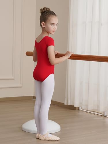 Image of WEGETIT Ballet Leotards for Girls Toddler Dance Leotard with Skirt Kids Gymnastics Outfits Ballet Dance Tutu Dress