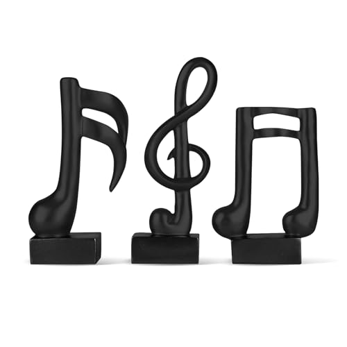 3 Piezas Figuras Decorativas Notas Musicales Modernas