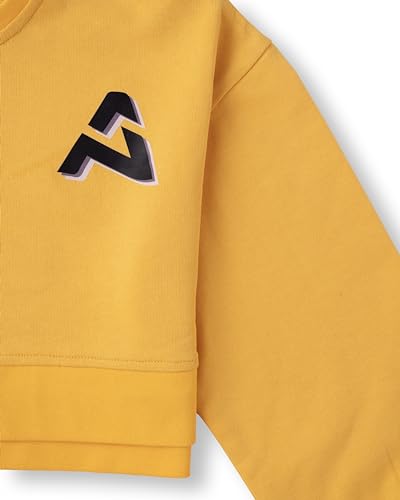 Image of AMPED Cotton Terry Girl Crop Top With Black Joggers