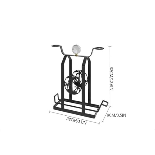 Soporte para botellas de vino de hierro para mesa miniatura 2