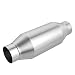 2.5 Inch Inside Inlet Muffler, AUTOSAVER88 Universal Stainless Steel Exhaust Muffler Deep Sound for Cars, 12" Overall Length