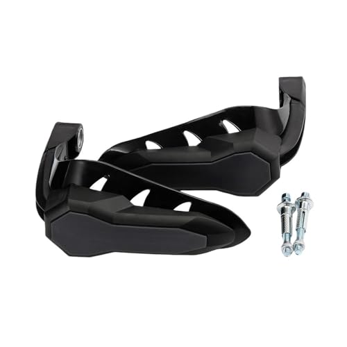 Protège-mains noirs pour moto tout-terrain avec éclairage intégré et poignées, lot de 2