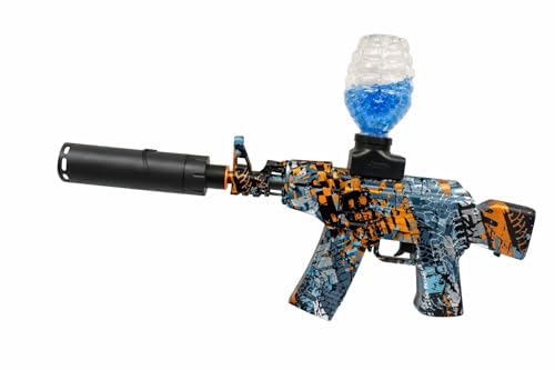 Image of Automatic Gel Blaster Gun for Kids with Silencer with Smoke and Light | Electric Water Gel Ball Shooting Gun for Kids & Teens | Rechargeable | Outdoor Action Toy
