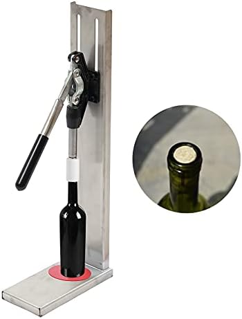 Stainless Steel Manual Wine Bottle Corker, Handheld Capper Tool with 2 POM Inserts for Home Brewing, Hotels and Parties