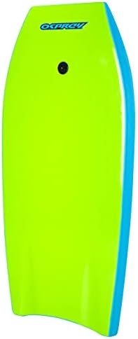Osprey 40 Inch Body Board with Leash, HDPE Slick and Crescent Tail, XPE Boogie Board for Adults Children Kids, Multiple Colours,Blue