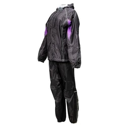 Image of Milwaukee Leather Women's Motorcycle Hooded Water-Resistant Rain Suit for Outdoors