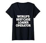 Damen Weltweit bester Kofferlader-Operator T-Shirt mit V-Ausschnitt