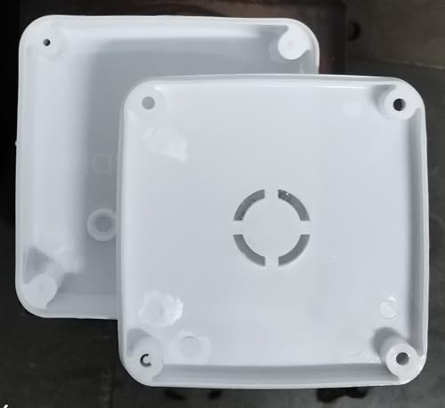 Image of SECURE FIRE PVC Square Junction Box for CCTV Camera Mounting 4X4,White.pack of 8