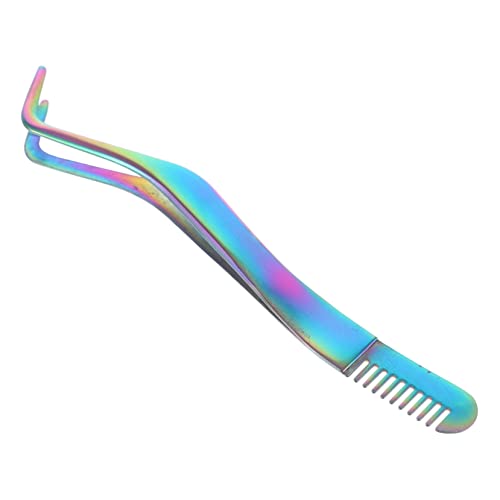 PartyKindom Eyelash Extension Tweezers Comb Precision Lash Applicator for False Lashes