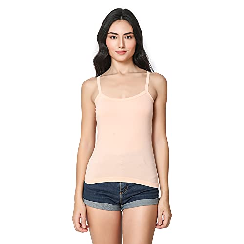 Image of Good Connection Women's Spaghetti Straps Plain Cotton Camisole Slip Seamless Tank Top