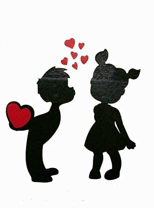 To Hit Sweet Couple Radium Sticker For Car And Bike Desertcart - Technical View