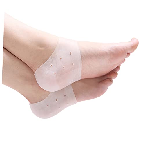 Healeved 1 Par De Palmilhas Protetoras De Calcanhar De Silicone Para Fascite Plantar Meias De Silico