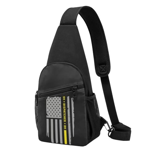 911 Dispatcher Thin Gold Line，Fashion One-Shoulder Bag，Anti-Theft Crossbody Shoulder Chest Bag