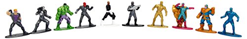 Jada Toys Nano Metalfigs Marvel Avengers 10 Pack Miniature Diecast Figures, Multi-Color, 1.65