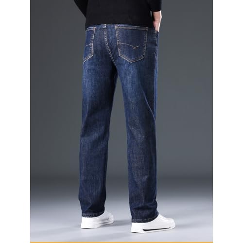 Spring and Autumn Jeans Loose Straight Comfortable Pants Versatile Elastic Pants3