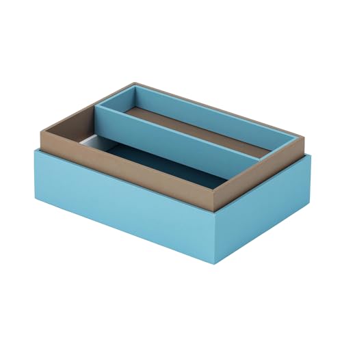 Boîte de rangement en papier bleue Kokobako KBK-401BL organisateur de bureau - 3