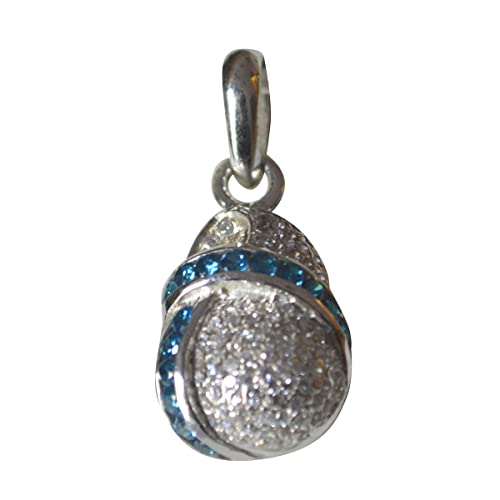 Pendentif en argent 925 de haute joaillerie avec sertissage clos rond élégant