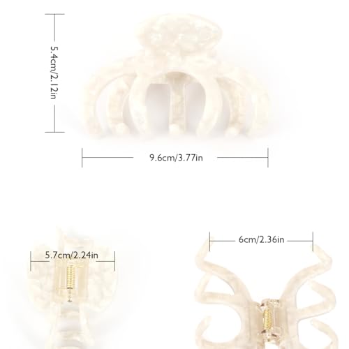White No-slip Good High Grasp Hair Claw Clip Big Acetate Hair Claw 1 Piece