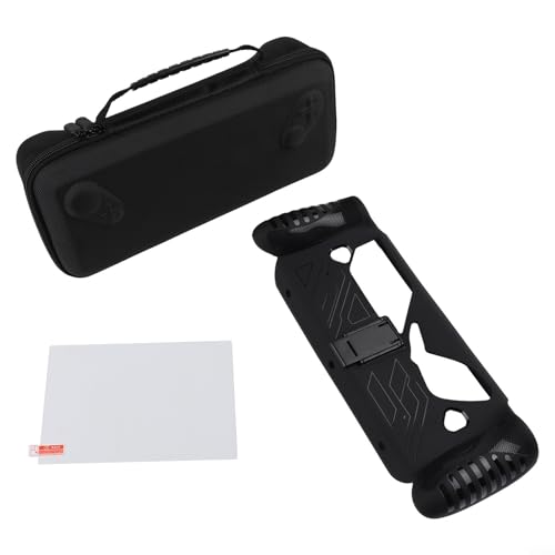 Kalokairi Funda absorbente de golpes y protector de pantalla con bolsa de almacenamiento para ROG para Xbox Ally-X Juego de protección de consola portátil (negro)