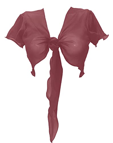 Image of Indian Trendy Women's Chiffon Short Sleeve Tie Top Choli Blouse Belly Dance Gypsy Tie Front Cardigan Tops
