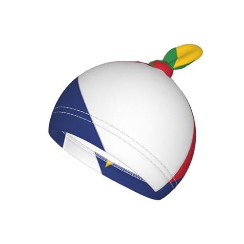 Central African Flag Print Newborn Swaddle Blanket with Beanie Set, Soft Baby Sleep Sack Receiving Wraps, for Boy Girl3