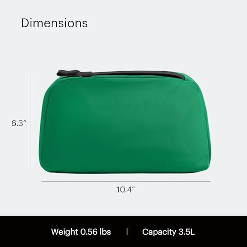 Image of Away Amazon Exclusive Large Toiletry Bag - Water-Repellent Travel Toiletry Bag with Clamshell Opening, Interior Compartments, Exterior Zip Pocket - Palm Green