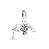 NUJIFFY Ciondoli in Argento Sterling 925 per Bracciali e Collane Ciondolo da Viaggio,Ciondolo di Laurea Bead Charm da donna, Graziosi Gioielli Regalo di Compleanno per Le donne