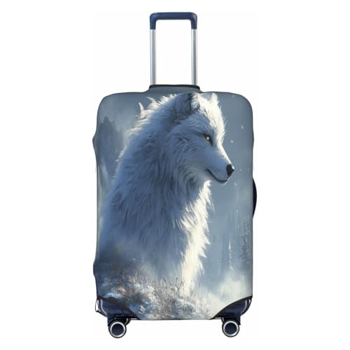 Lonely Fox Durable Luggage Cover Suitcase Protector Anti-Scratch Luggage Cover Fits 18-32inch Luggage, Black, X-Large