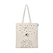 EcoRight Tote Bag 100% Cotton Canvas Reusable Ecofriendly Printed"Houston" (Natural) - 0101B01