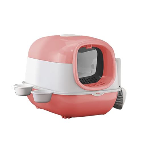 Toilette pour chat intérieure rose lot de 4 bacs pour maison propre