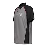 Marwin Sports Dodge Hellcat 3D Men's Poly Button Polo - Grey/Black/Red L