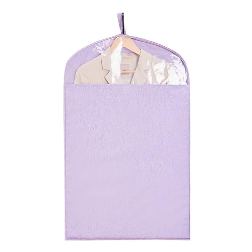 Garment Bags for Hanging Clothes，Breathable Oxford Fabric Hanging Clothes Bag，Garmet Bag with Clear Window，for Suits, Coats(Purple,35.4in/90cm)