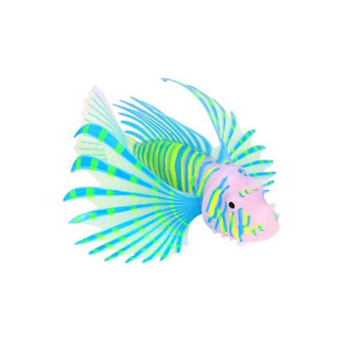 Yirepny Lionfish Silicone Aquarium Decoration with Glow