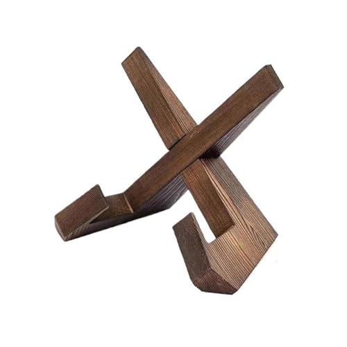 YCLiyaoEu202511 cd storage Wooden Cross Minimalist Desktop Vinyl Record Display Rack for Home Office Lounges cd display stand