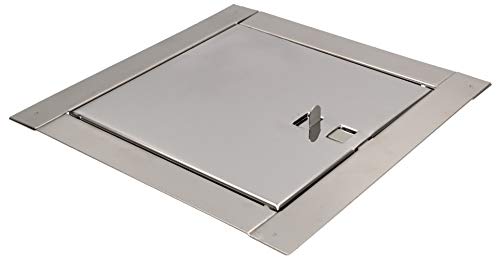 KOTARBAU® Porta del camino, 14 x 14 cm, in acciaio inox, sportello di ispezione, sportello di manutenzione