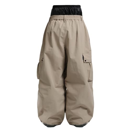 GSOU SNOW Women Men Ski Pants Snowboard Pants Super Baggy Snowboarding Loose Snow Sport Insulation Waterproof Windproof