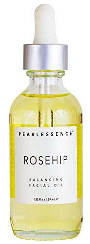 Pearlessence Rosehip Balancing Facial Oil with Hydrating Antioxidant Rich Rosehip Fruit Oil & Vitamin E - Powerful Daily Hydration to Help Balance & Revive Skin - Made in USA