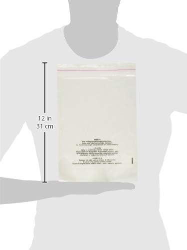 Uline Clear Poly Mailers Plastic Bundle Bags 8" x 10" 1.5 mil Suffocation Warning Bags, 100 Pack (S-16790)