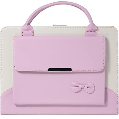 JGHYYZD Cute Case for iPad mini 7 A17 Pro 2024/iPad Mini 6 2021, Slim Handbag Leather Protective Cover with Stand Hand Strap Pocket for Girls Woman Kids for iPad mini 7th/6th Generation 8.3',Pink