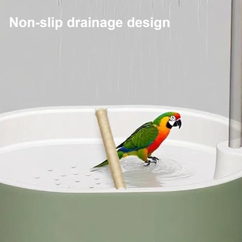 Bird Shower Bath for Cage, Automatic Parrots Fountain & Tub, Large Capacity Parakeet & Budgie Bath, Circulating Water Bath for Cockatiel, Finch, Cockatoo, Conure — view 7