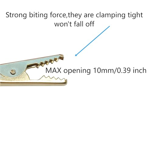 Image of Alligator Clip Adapter Clamp Jumper Test Kit Helper Alligator | Clip for Electrical Equipment with Protective Insulation Cover 1.06inch /27mm 20pcs