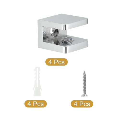 Supports étagère laiton Unifizz pinces robustes pour verre 8-10mm - 4