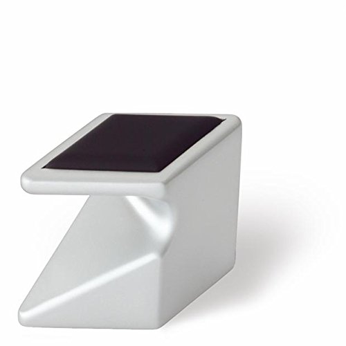 Möbelknopf + Einlage Stadthagen, Modern, Zinkdruckguß - Chrom matt, 40 mm x 22 mm x 30 mm Cover