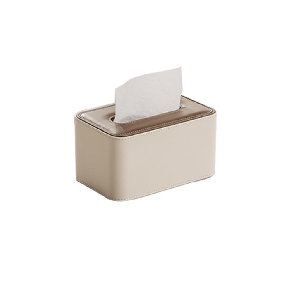 Tissue Case Tissue Box PU Square for Home Hotel Restaurant Desktop Storage Tissue Dispenser(Bruin)
